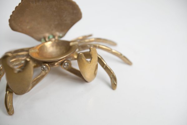 Brass Crab Ashtray, 1960s-VQY-1999931