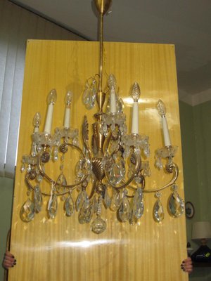 Brass & Crystal Chandelier-CDG-1178360