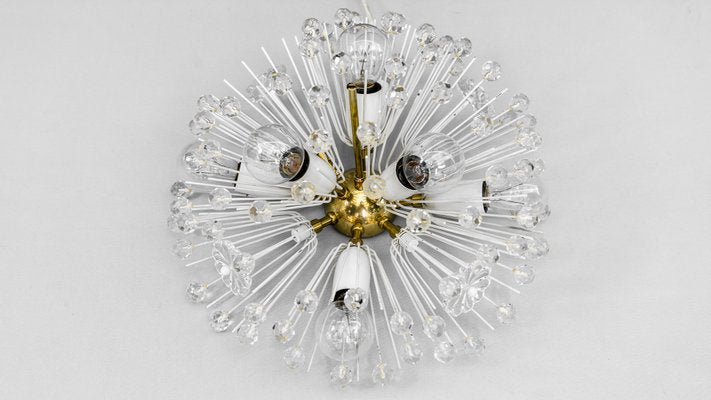 Brass Crystal Flush Mount or Sconce by Emil Stejnar for Rupert Nikoll, 1950s-SPD-664205