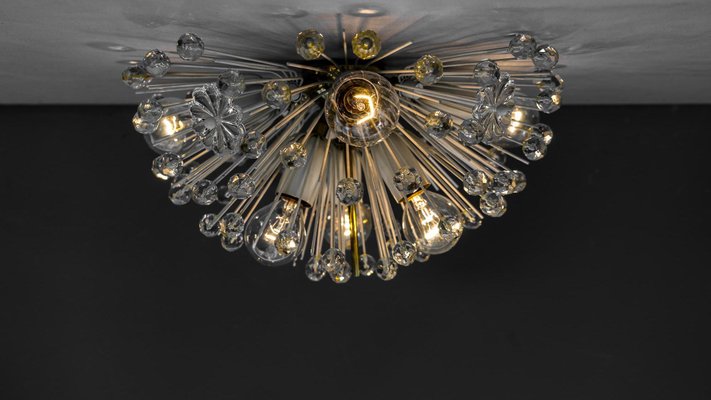 Brass Crystal Flush Mount or Sconce by Emil Stejnar for Rupert Nikoll, 1950s-SPD-664205