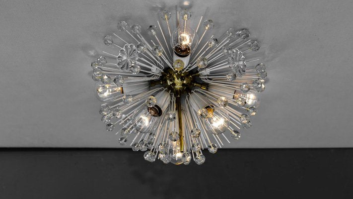 Brass Crystal Flush Mount or Sconce by Emil Stejnar for Rupert Nikoll, 1950s-SPD-664205