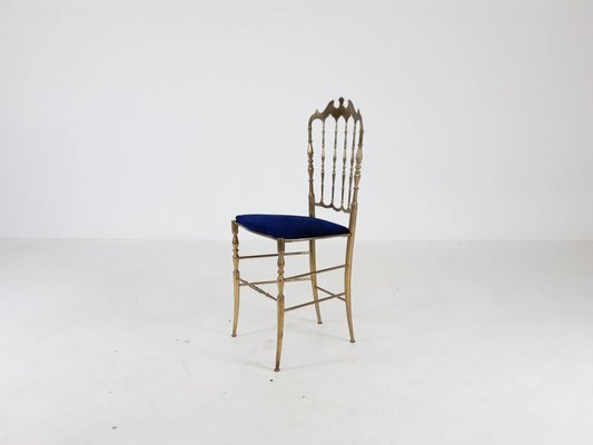 Brass Dining Chair by Giuseppe Gaetano Descalzi, 1950s-ZO-583972