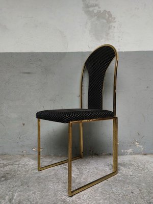 Brass Dining Chairs from Belgo Chrome, 1970s, Set of 6-AIF-1784552