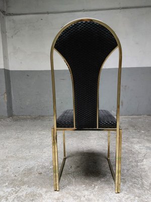 Brass Dining Chairs from Belgo Chrome, 1970s, Set of 6-AIF-1784552