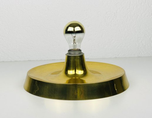 Brass Disc Shaped Wall Lamp from Cosack, 1960s-PUK-931375