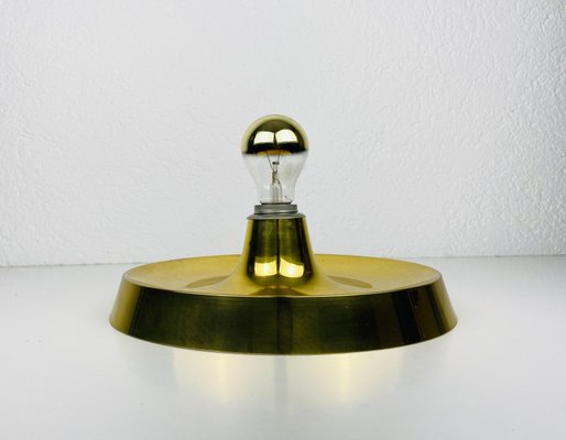 Brass Disc Shaped Wall Lamp from Cosack, 1960s-PUK-931375