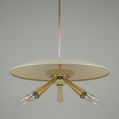 Brass Dome 5-Light Pendant, Italy, 1950s-OE-1388197