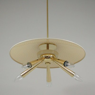 Brass Dome 5-Light Pendant, Italy, 1950s-OE-1388197