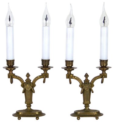 Brass Electric Candlesticks, Set of 2-TZ-900520