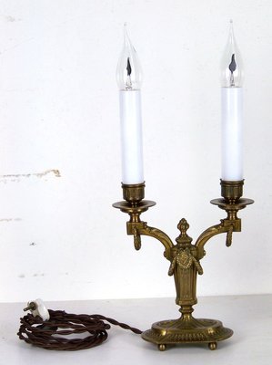 Brass Electric Candlesticks, Set of 2-TZ-900520