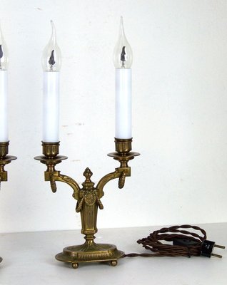 Brass Electric Candlesticks, Set of 2-TZ-900520