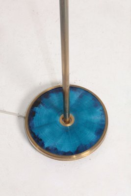 Brass & Enamel Floor Lamp, 1960s-FK-798358