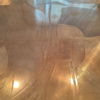 Brass Etched Coffee Table by Christian Krekels-WBX-1336546