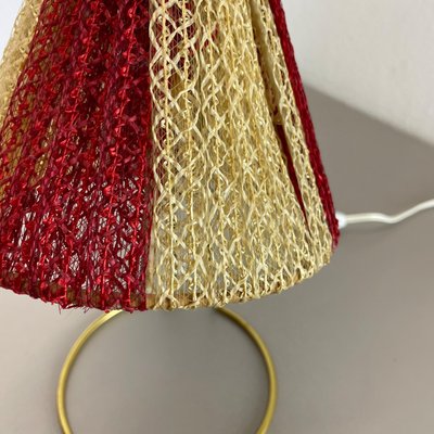 Brass & Fabric Table Light in the style of Kalkar, Austria, 1960s-QZ-1728570