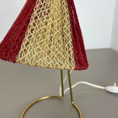 Brass & Fabric Table Light in the style of Kalkar, Austria, 1960s-QZ-1728570