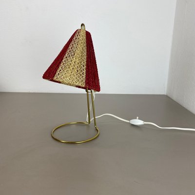 Brass & Fabric Table Light in the style of Kalkar, Austria, 1960s-QZ-1728570