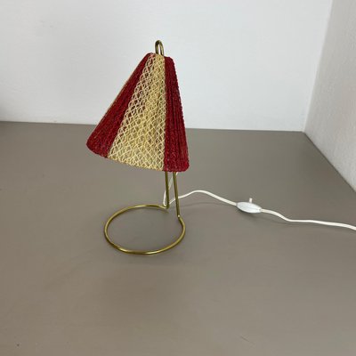 Brass & Fabric Table Light in the style of Kalkar, Austria, 1960s-QZ-1728570