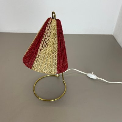 Brass & Fabric Table Light in the style of Kalkar, Austria, 1960s-QZ-1728570