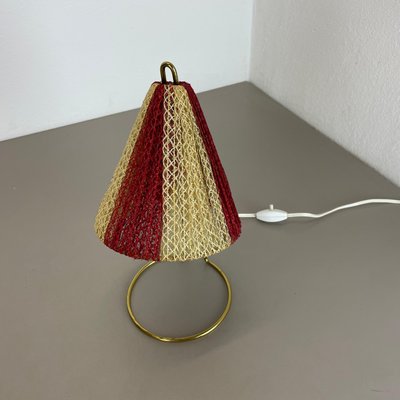 Brass & Fabric Table Light in the style of Kalkar, Austria, 1960s-QZ-1728570