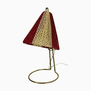 Brass & Fabric Table Light in the style of Kalkar, Austria, 1960s-QZ-1728570