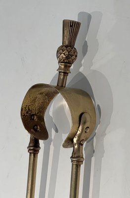 Brass Fire Tools in the style of Maison Jansen, 1970s, Set of 5-BA-1784739