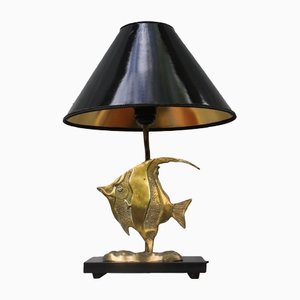 Brass Fish Statue Table Lamp-UWJ-1317486