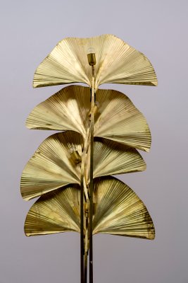 Brass Floor Lamp by Tommaso Barbi, 1970s-FER-992640