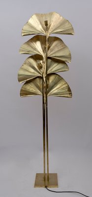 Brass Floor Lamp by Tommaso Barbi, 1970s-FER-992640