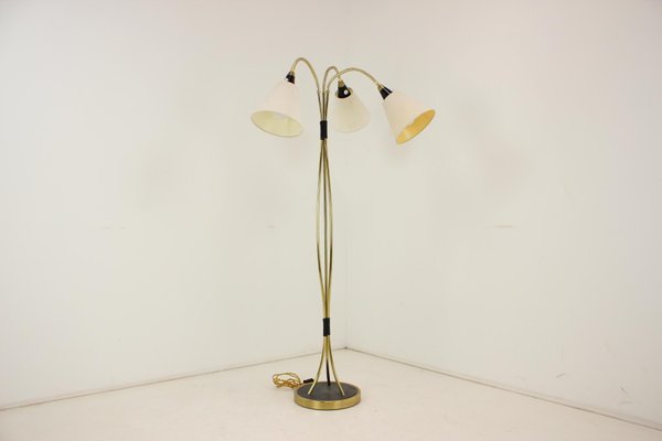 Brass Floor Lamp, Czechoslovakia, 1950s-TZ-1384757