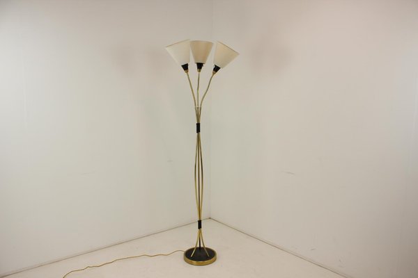 Brass Floor Lamp, Czechoslovakia, 1950s-TZ-1384757