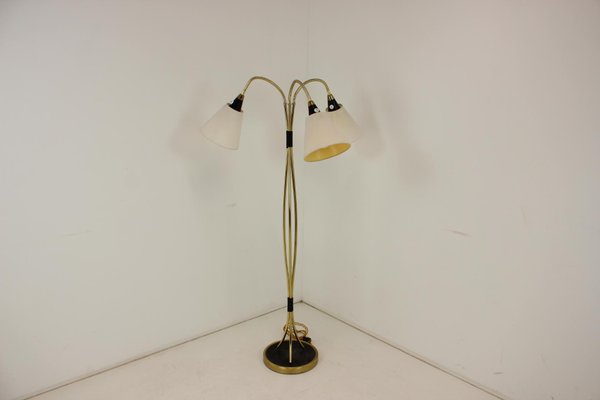 Brass Floor Lamp, Czechoslovakia, 1950s-TZ-1384757