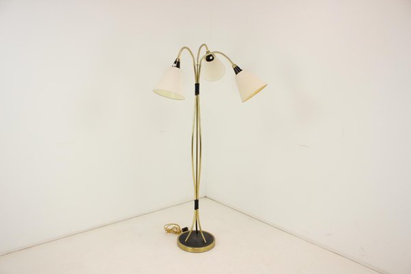 Brass Floor Lamp, Czechoslovakia, 1950s-TZ-1384757