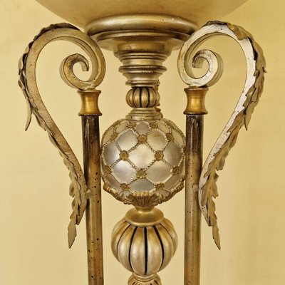 Brass Floor Lamp with Ceramic and Glass-ITF-2027580