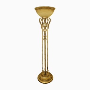 Brass Floor Lamp with Ceramic and Glass-ITF-2027580