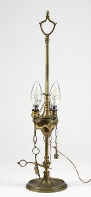 Brass Florentine Lamp Lucerna with Two Lights, Italy, 900s-RAQ-1332955