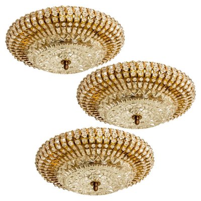 Brass, Glass and Acrylic Pearls Flush Mount in the style of Emil Stejnar, 1950s-VDW-1342570