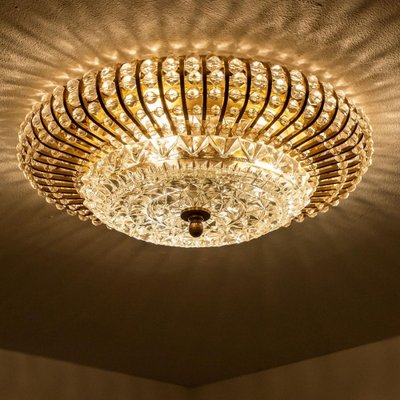 Brass, Glass and Acrylic Pearls Flush Mount in the style of Emil Stejnar, 1950s-VDW-1342570