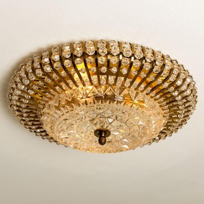 Brass, Glass and Acrylic Pearls Flush Mount in the style of Emil Stejnar, 1950s-VDW-1342570