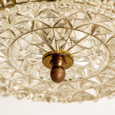 Brass, Glass and Acrylic Pearls Flush Mount in the style of Emil Stejnar, 1950s-VDW-1342570