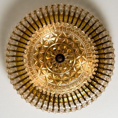 Brass, Glass and Acrylic Pearls Flush Mount in the style of Emil Stejnar, 1950s-VDW-1342570