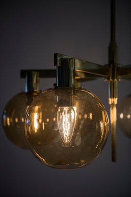 Brass & Glass Ceiling Lamp by Hans-Agne Jakobsson, 1950s-SC-586848