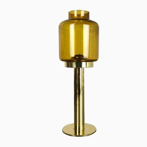 Brass & Glass Claudia Candleholder by Hans-Agne Jakobsson for Markaryd, Sweden, 1960s-QZ-1156573