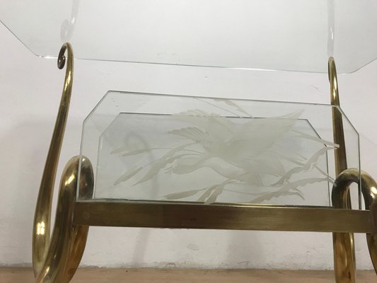 Brass Glass Coffee Table-HQI-1125364