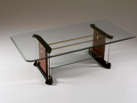 Brass & Glass Coffee Table, 1970s-OTV-1440606