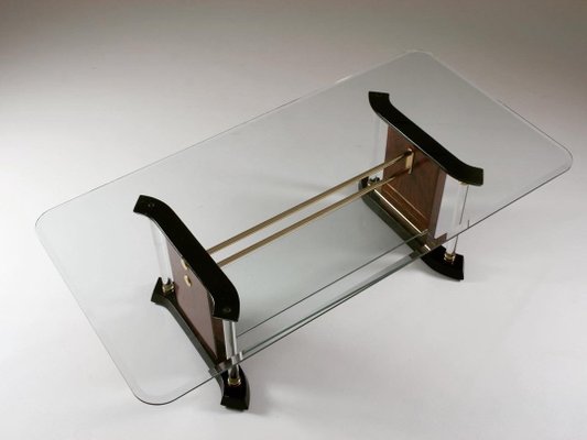 Brass & Glass Coffee Table, 1970s-OTV-1440606