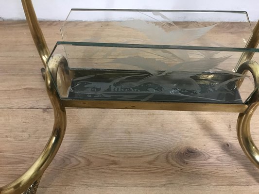 Brass Glass Coffee Table-HQI-1125364