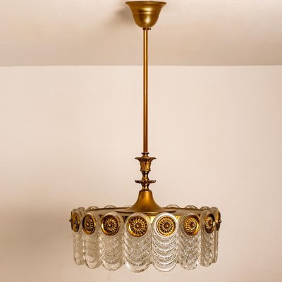 Brass & Glass Light Fixture from Kaiser Leuchten, 1960s-VDW-959083