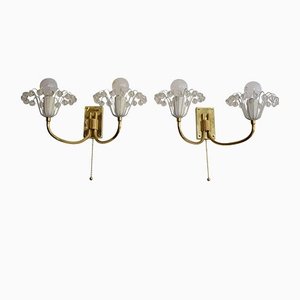 Brass & Glass Sconces by Emil Stejnar-SPD-1131087