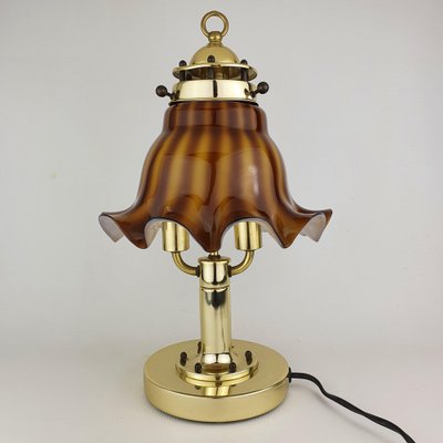 Brass & Glass Table Lamp from Peil & Putzler, 1970s-ZPB-1035080