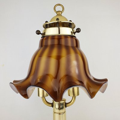 Brass & Glass Table Lamp from Peil & Putzler, 1970s-ZPB-1035080